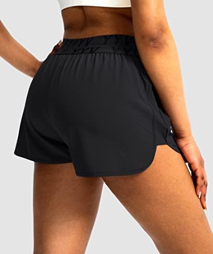 YYV ženske trke s džepovima sa zatvaračem Brze suho elastični pojas za struk atletika Teretane kratke hlače za žene sa oblogom