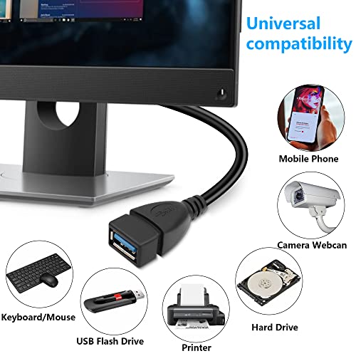 Gelrhonr kratak USB 3.0 produžni kabel 0.2m Tip muško u ženskom produžnom kabelskom prenosu Dodatni kabel za USB Flash pogon / tvrdi