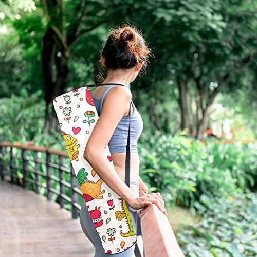 RATGDN Yoga Mat torba, beba dinosaurusa Vježba Yoga Mat Carrier full-Zip Yoga Mat torba za nošenje sa podesivim remenom za žene i