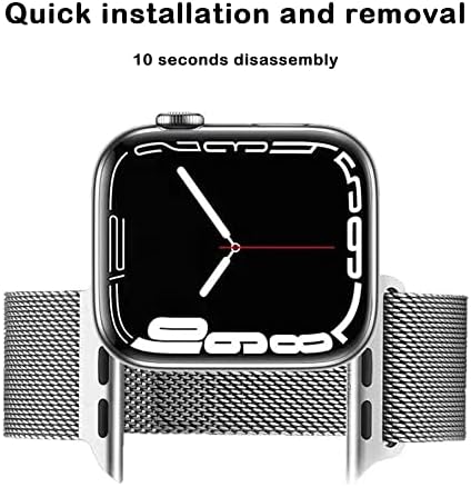 BHGOCA kompatibilan sa Apple Watch Band Series 8 7 6 5 4 3 2 1 44mm 38mm 45mm 40mm 41mm 49mm 42mm 38mm, nehrđajući čelik MESH LOOP