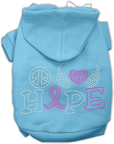 Mirage Pet Products 14 Mir Love Hope Rak dojke Rhinestone Hoodie Baby, velika, plava