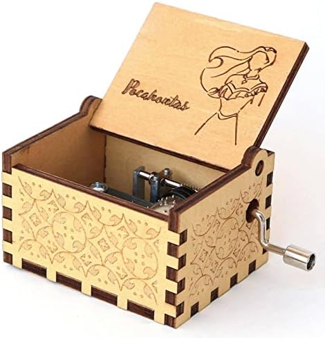 Saxtzds y - klasična drvena isklesana muzička kutija Pocahontas tema Muzička kutija Dekorativne muzičke kutije Rođendanski poklon