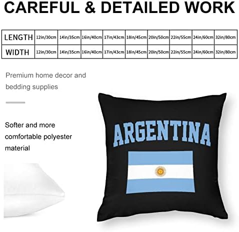 Zastava države Argentina Bacanje jastuka navlake sa zip kvadratnim jastučni jastučni jastuci Zaštitnik za krevet Dnevna soba
