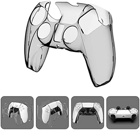 Mobestech Clear Case Wireless Controller 3pcs Pad crni poklopac Gamepad Protector storage Case Game Conter Transparent Bundle Handle