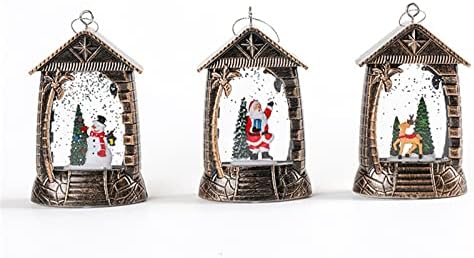 Slatka mala lampa / Mini Božićna kuća sa svjetlom ukrašena zimskim snježnim selima Hristmas ukrasi