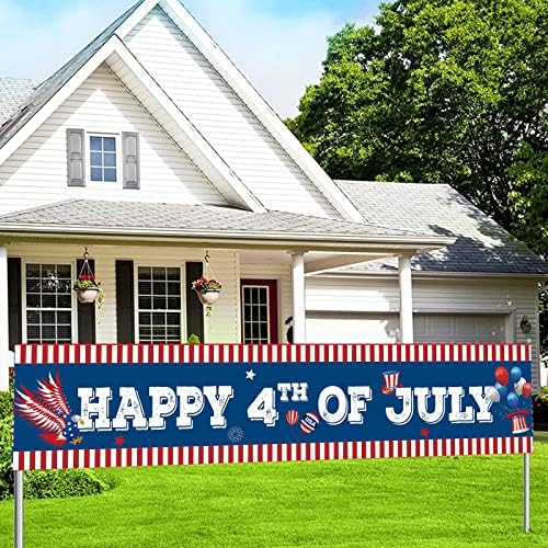 Četvrti Juli Banner, 4th of July Banners for Outside, Patriotski Banner USA Banner for Veterans Day Memorial Day Independence Day Četvrti jul Outdoor Party Photography Background Decorations
