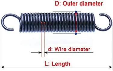 Industrijske građevinske mašine zatezanje 10pcs 0.6 mm Prečnik žice za napetost za napetost, sa proljećem u obliku kuka za povlačenje