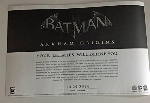 Batman Arkham porijeklo 11.5 X17 Originalni promo poster SDCC 2013 LE 4199/5000