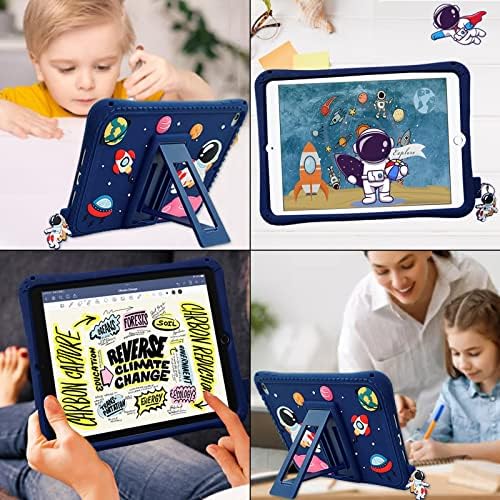 Zoomll Kidsov slučaj za iPad 9. / 8. / 7. generaciju, iPad 10.2 Slučaj, otporna na udarce, djeca prijateljski silicijum crtani simpatični poklopac sa zaštitnim natpornim remen