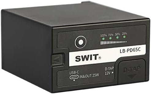 SWIT LB-PD65 je zamjena za Panasonic Vbr59, VBR89, VBR118, za Panasonic AU-EVA1, AG-PX230, AJ-PX 270, UPX360, AG-CX350, UX90 ETC, UX180 itd., Baterija kamere, 65Wh / Kapacitet 9.02Ah