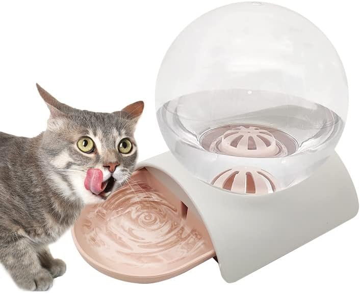 Hamiledyi Automatski dozator vode za pse i mačke 2,8 litara za kućne ljubimce gravitaciona stanica za vodu prosipanje-prolivena sferna