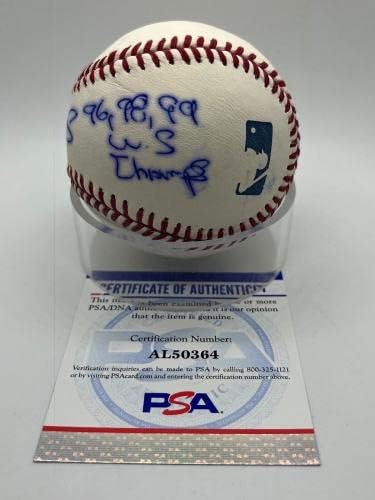 Darryl jagode 96 98 99 WS Champs Mets potpisan autograph bejzbol PSA DNK * 64 - autogramirani bejzbol