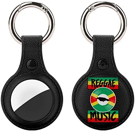 Reggae Music Vintage Jamaica zaštitna futrola kompatibilna za AirTag sa privjeskom za ključeve protiv izgubljenog držača lokatora