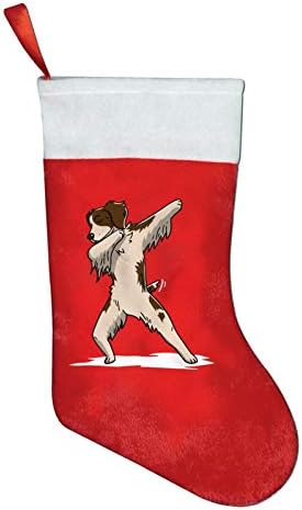 Corpda Smiješne dabbing brittany španijel pas božićne čarape personalizirani Xmas Čarape Klasične čarape Odreze za odmor Family Party