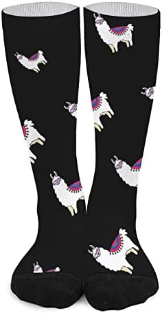 Weedkeycat Funny Llama Alpaca Crew Socks Novost smiješna grafika za ispis Ležerna umjerena debljina za proljeće jesen i zima