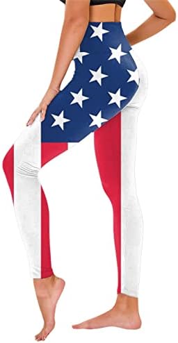 Američka zastava Patriotske noge za ženske guzice patriotske zvijezde Stripes visoke strukske gamaše bešavne pantalone