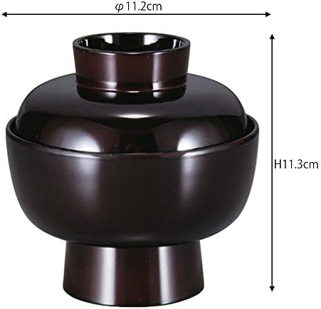 福井 クラフト TA4 Veličina drevna zdjela, サイズ: φ11.2 × H11.3cm, crna