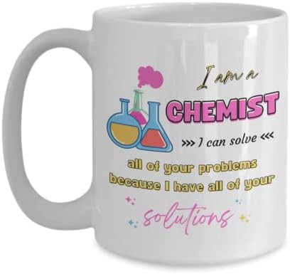 Hemičarska šolja za žene, hemičarka mogu da rešim sve vaše probleme jer imam sva vaša rešenja, šoljicu za kafu, novitet, poklon, poklone za žene,