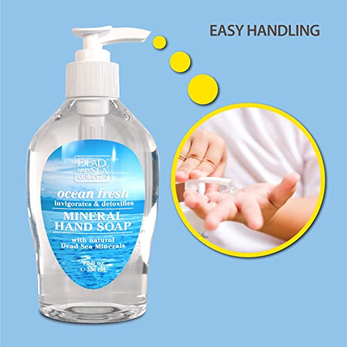 Kolekcija Mrtvog mora ručni sapun - velika bočica sa pumpom – okeanski mirisni hidratantni ručni sapun za sve kože-ručno pranje sa