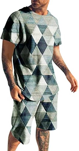 Toufa muškarci 3D tiskani okrugli vrat ljeti casual moda pulover kratki rukav i srednji struk 3xl jogging odijela za muškarce