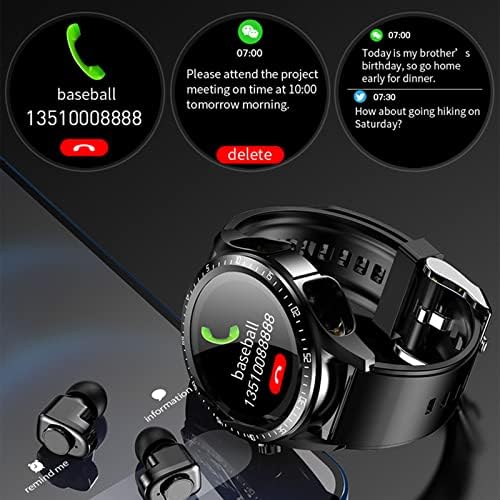 Eedore Smart Watch s ušicom, 1.28inch okrugli fitness SmartWatch za muškarce Vodootporna fitness Track_e-R sa korakom, kalorijama, spavanje Monit_O-R, heart ra_t-e, krv Monit_o-r sportski sat za