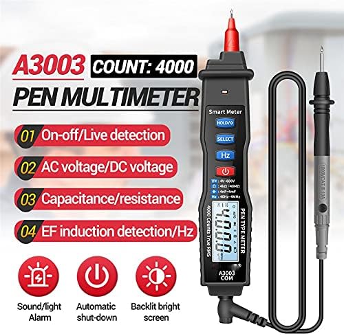 WDBBY A3003 Digitalni multimetarski olovka Tip 4000 Broj s ne kontaktiranom AC / DC-DC otpornošću na kontinuitet za kontinuitet alata