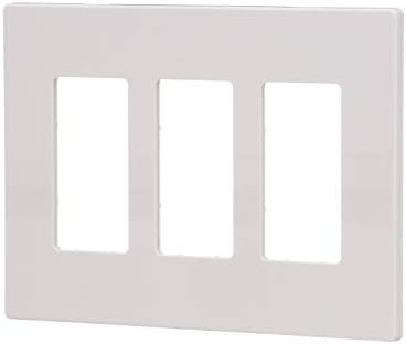 Eaton PJS263W Arrow Hart PJS263 Dekorativni vijak Manje zidna ploča, 3 banda, 4-1 / 2 u L x 6.37 u Š x 0.08 u T, bijelo