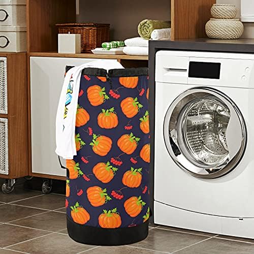 Narandžasta bundeva Halloween torba za pranje veša Heavy Duty ruksak za pranje veša sa naramenicama ručke putna torba za veš sa zatvaračem vezica Organizator prljave odeće za apartman College spavaonica Laundromat