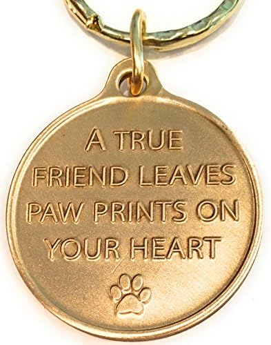 Pas Tata - Pravi Prijatelj Ostavlja Otiske Šapa Na Vašem Srcu Privjesak Za Ključeve Print Paw Bronze