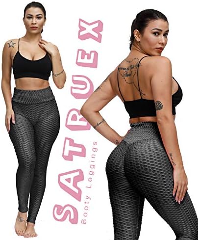 Satruex guza za podizanje za žene za žene Tummy Control High Waist Scrich Workging Tajice Yoga hlače za trčanje teretane