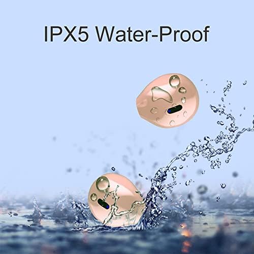 SQRmini mini bežični Bluetooth ušici sa mikrofonom, nevidljivim Bluetooth slušalicama za žene i male uši sa kontrolom dodira, IPX5 Waterprof, futrola za bateriju