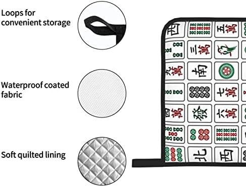 Mahjong Kina Kultura Hipster otporna na toplinu One Mitts i nosači nosača