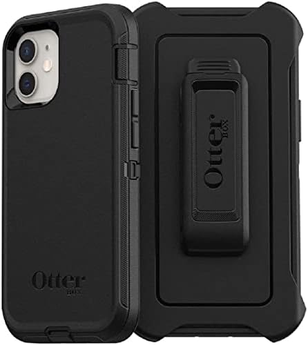 OTTERBOX DEFENCER serija Emidromenski izdan slučaj za iPhone 12 Mini - uključen zaslon za holster - ne-maloprodajna ambalaža - crna