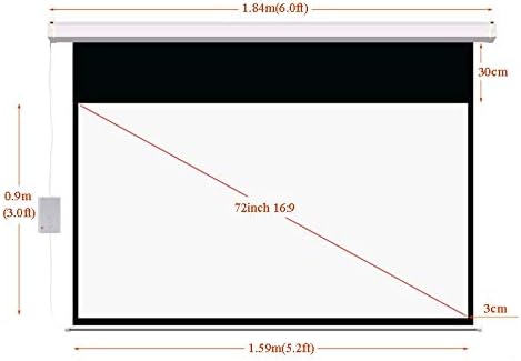 YTYZC 72 inča 16: 9 Električni projekcijski ekran Matt White za LED LCD filmski motorizirani ekran projektora