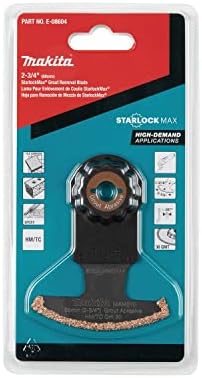 Makita E-08604 StarBockMax® oscilirajući multi-alat 2-3 / 4 tvrdi metal sa volfram Carbide 30 grit malter i abrazivna segmentirana