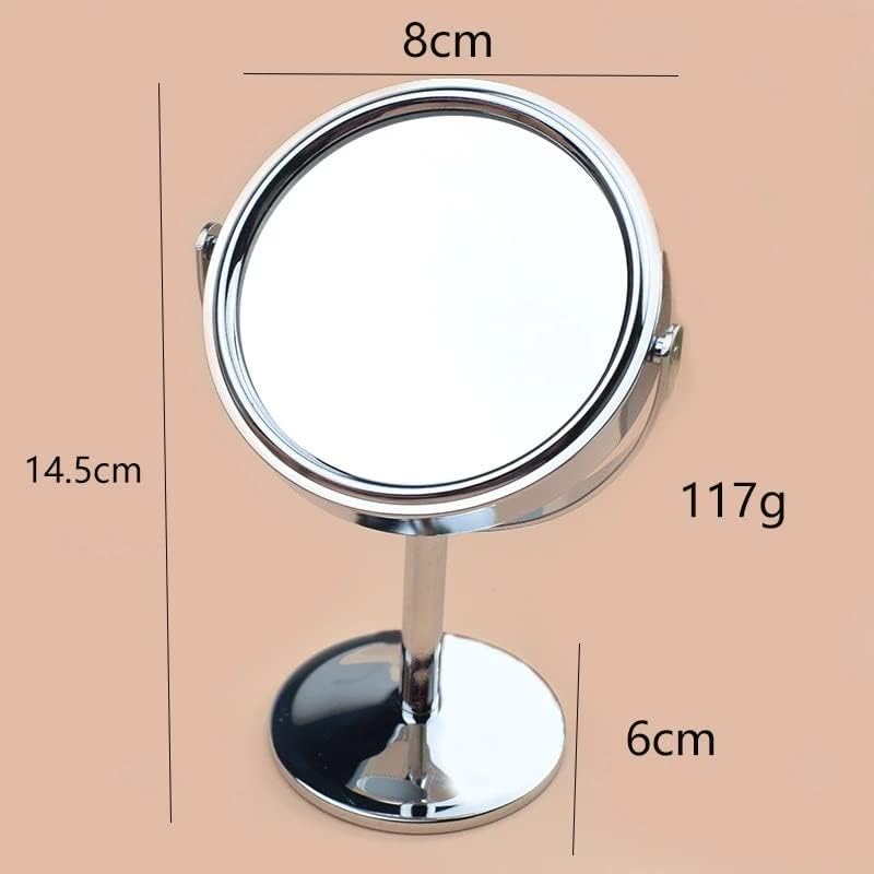 Uxzdx metalna funkcija povećanja malog ogledala Desktop ogledalo za 360 stepeni rotirajuće desktop ogledalo za šminkanje
