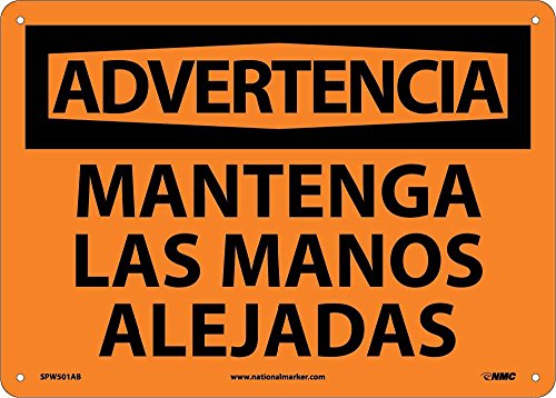 Nacionalni Marker Corp. SPW501AB Advertencia, Mantegna Las Manos Alejadas znak, 10 inča X 14 inča, 0.040 Alum