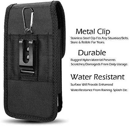 AISKELL metalni kaiš za kaiš za mobitel, robusna crna najlonska torbica za nošenje za moto g brz, moto e e5 plus, E5 supra, Edge +,