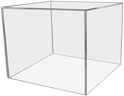 12 x 12 x 9 Rezervni okvir Clear Akril pijedestal s jednim otvorenim bočnim svestranim kvadratnim prekrivanjem prašine maloprodajno