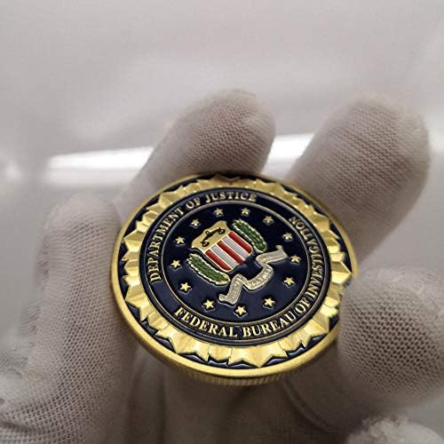 Novost šareno čisto 24K pozlaćene kovanice SAD SAD-a Ministarstvo pravde American FBI Metal Challenge Coin za poklon