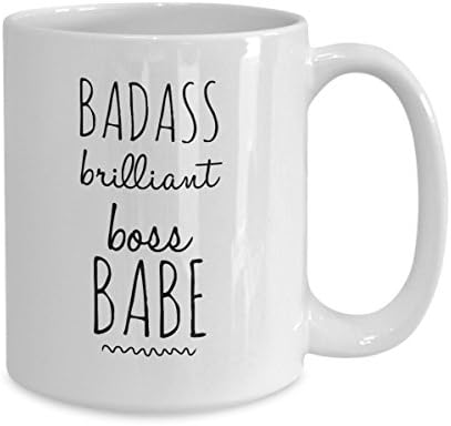 Pokloni Za Babe Boss-Boss Base Mug-Coffee Cup - Badass Brilliant Boss Babe-Boss Lady-You Best Bossy-Birthday Christmas-Room Decor For Offic
