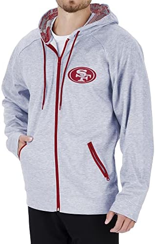 Zubaz nfl muns heather siva puna zip hoodie sa kamerom u boji Camo