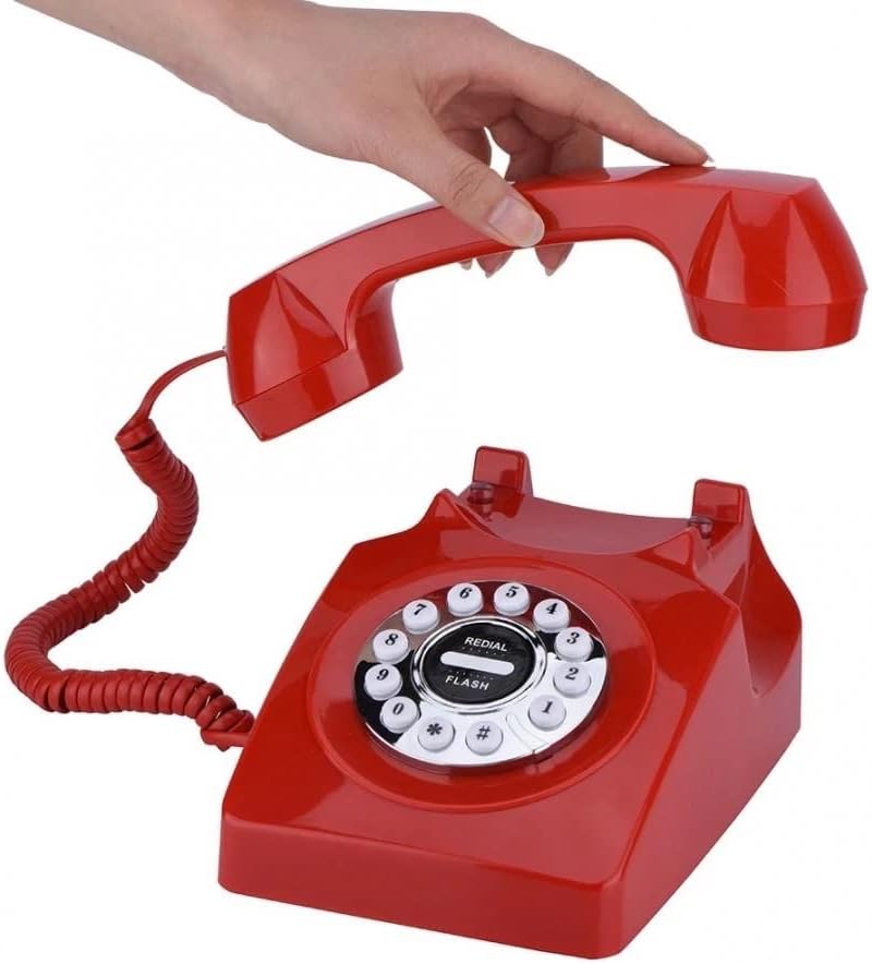 Gretd Rotacijsko biranje telefon ožičen retro telefon za kućni uredski buka Otkazivanje vintage antiknog telefona