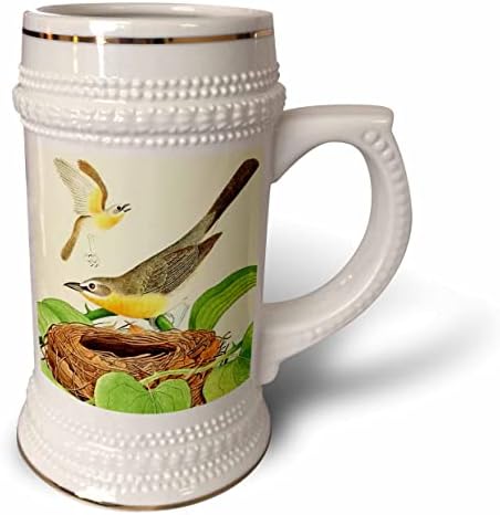 3drose vintage ptice umjetno žute gnijezdo ćaskanje ptica. - 22oz Stein šolja