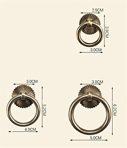 Zorilo ormariće za okretni ormari za ormariće za ormariće, ručke vrata, ručka vrata čista bakarna ručka antikni prsten za ormar za