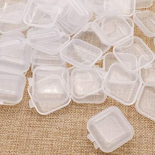 Kutija za odlaganje Jieguang, 20pcs Square Mini prozirna kutija za čišćenje plastične tablete