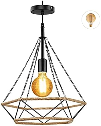 HOREVO Industrijska viseća lampa Retro viseća lampa za kuhinjsko Ostrvo seoska kuća privjesak rasvjeta Vintage viseća Rasvjetna tijela za Bar, sudoper, trpezariju, spavaću sobu, dnevni boravak, sijalica uključena