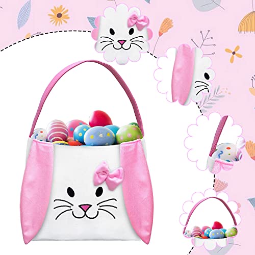 Ekoropshop Uskršnje torbe za jaja za djecu personalizirana korpa za bombone zec sa Pahuljastim ušima pokloni torbe za uskršnju zabavu
