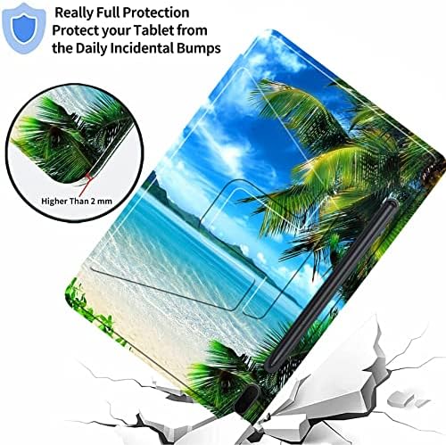 Prijenosni futrola za rotaciju od 360 stupnjeva za Samsung Galaxy Tab S8 Plus 12.4 2022 / tab S7 FE 2021 / Tab S7 Plus 2020, Višekutni zaštitni poklopac sa automatskim buđenjem / snom, plažom
