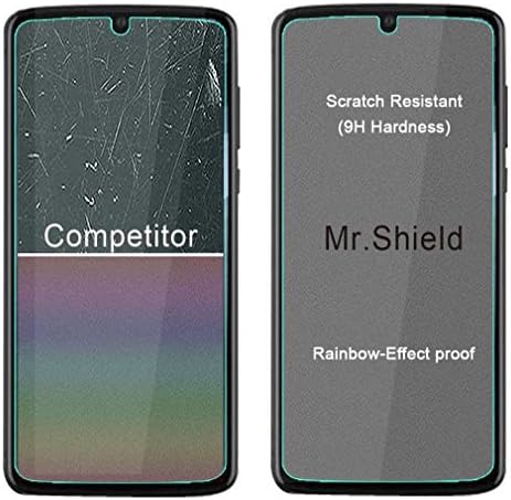 Mr. štit [3-Pack] dizajniran za Motorola Moto Z4 [nadogradite maksimalnu verziju ekrana] [kaljeno staklo] zaštitnik ekrana [Japansko staklo sa tvrdoćom 9H] sa doživotnom zamjenom